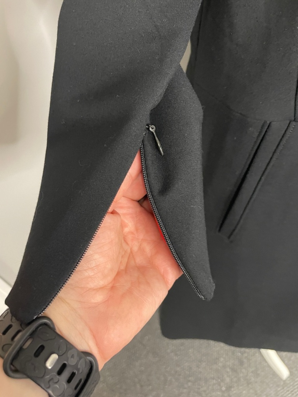 Spanx womens long sleeve midi knee length dress black size Large career office - Picture 4 of 6